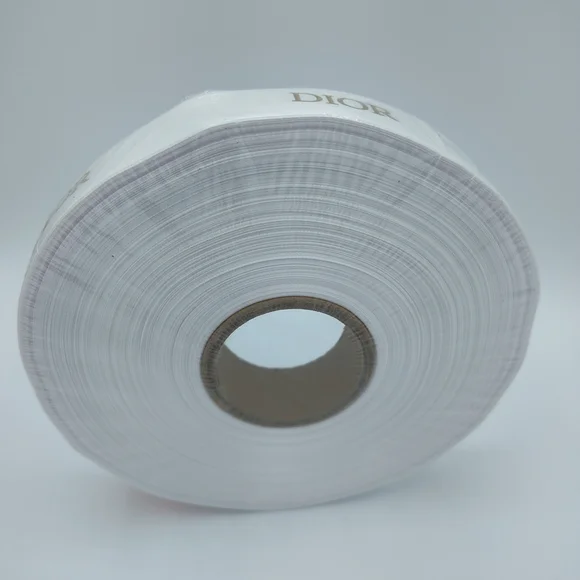 DIOR White Satin Ribbon Six (6) Yards Gold Logo Luxury Boutique Gifting DIY - Picture 4 of 5